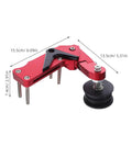 Heavy Duty Universal Motorcycle Chain Tensioner Kit For Dirt Bikes And Atvs With Anti Slip Roller For Precise Adjustment And Safe Heavy Rides, red aluminum, 15.5cm