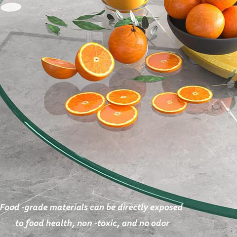 Tempered Glass Lazy Susan Turntable With Stainless Steel Bearings And Smooth Ball Bearing Spin Heavy Duty Rotating Tray