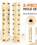 Two-piece reusable plastic column balustrade mold for concrete and plaster DIY garden and patio vase pillar decorative railing kit.