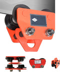 Two Ton Push Trolley Beam Trolley 4400 Lbs Capacity Dual Wheels Crane Lift For Garage Hoist Adjustable Width Rail
