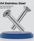 Beefy 1/4-20 Socket Head Cap Screws Set, 2 Inch, Full Thread, 30 Pieces, 304 Stainless Steel 18-8 Countersunk Bolts on display.