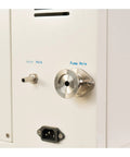 Inlet and pump holes on 1.9 Cubic Foot Lab Vacuum Oven With 5 Shelves for efficient drying and scientific research.
