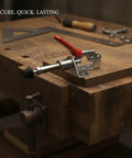 Steel Push Pull Toggle Clamp Serving Up Quick Release Workholding For Woodworking And Welding Jigs Compact Linear Fixtures on workbench