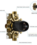 Shower Faucet Set, 10-Inch Rainfall Head with Valve, Brushed Nickel pressure balanced valve with brass body and water connectors