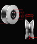 Beefy Build Sliding Gate Rollers With Stainless Steel V Groove Wheels And Cable Pulley Block Quiet Smooth Operation For Barn Doors