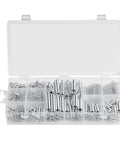 Ultimate 200 pc Assorted Extension And Compression Spring Kit With 20 Diverse Sizes Perfect For Vehicle Parts Repair Appliances And Digital Devices In A Sturdy Organized Case Great For Any Diy Project in clear plastic organizer