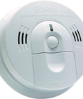 All-In-One Smoke And Carbon Monoxide Detector With Voice Alerts, Battery Backup, Hardwired 120V Interconnectable System, LED Indicator Lights, Easy Mounting, 4-Pack, round white wall alarm
