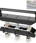 Front view of Three Station Edge Roller Bender for sheet metal, adjustable from zero to ninety degrees for metal roofing projects.