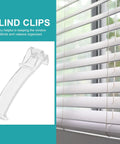 Thirty Piece Set Of Transparent Valance Clips For Window Blinds 2.5 Inch Hidden Track Holders solid clear plastic clip on blinds.