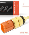 A-Premium 4-pin engine coolant temperature sensor with brass body and orange connector