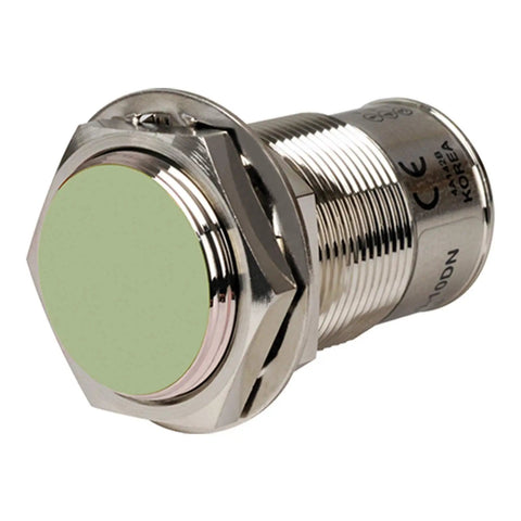 Autonics PRCM30-10DN2 Inductive Proximity Sensor NPN Three-Wire DC 12-24V M30 Size With 10mm Sensing Distance For Iron Targets, Shielded Flush Mount, Rugged Shop Floor Ready Housing, Industrial Automation Grade, New 1Pc; front view