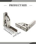 Two Pack 90 Degree Folding Shelf Hinges for Kitchen Cabinet Doors with size dimensions 6.8cm x 2cm shown