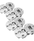 Concealed Cabinet Door Hinges Four Piece Set Flush Installation 90 Degree Adjustable In Silver Zinc Alloy For Slick Silent Opening