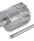 Premium HSS Annular Cutter 2-1/4 Inch Cut Diameter 3/4 Inch Weldon Shank with guide pin for magnetic drill press.