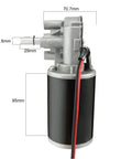 DC 24V 80W Worm Gear Motor With High Torque 4Nm 160RPM Right Angle Reversible Gearbox Electric Motor, 70.7mm x 29mm dimensions