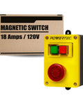 Magnetic Safety Switch With Emergency Stop For Table Saws Routers Drill Presses And Band Saws 120V 18A Yellow Switch Box