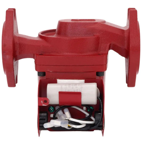Smooth As Butter 1/25 HP Hot Water Circulator Pump Replacement For NRF-22 115 Volt System, red housing and internal wiring detail.