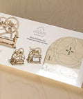 Mechanical Etui 3D Puzzle Wooden Building Blocks Card Holder Desk Decor Brain Teaser For Teens And Adults Dope Office Or Home Accessory That Sparks Conversations And Adds A Nerd Approved Vibe To Your Workspace., wood puzzle box kit on desk