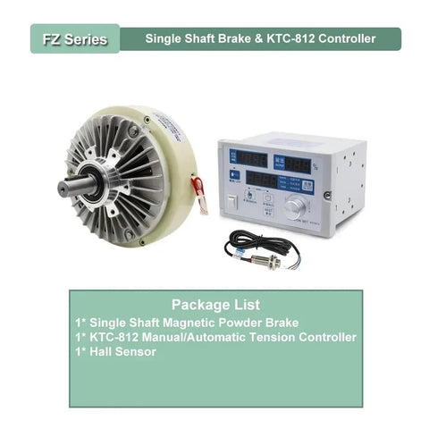 Pro Grade Magnetic Powder Brake Tension Controller Kit DC 24V For Textile And Packaging Machines With Single Or Hollow Shaft Unwinding Torque Options 6 12 50 100 Nm Includes KTC 812 Durable And Stable Torque Performance
