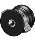 Slick Mini Leveling Half Ball Base With Buttery Smooth Ten Degree Tilt Adjustment Solid Cnc Aluminum Frame For Camera Gear Quarter Inch Mount.