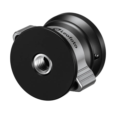 Slick Mini Leveling Half Ball Base With Buttery Smooth Ten Degree Tilt Adjustment Solid Cnc Aluminum Frame For Camera Gear Quarter Inch Mount.