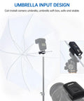 CT-16 Wireless Radio Flash Trigger Kit For Canon Nikon Pentax DSLRs with umbrella setup and flash mount