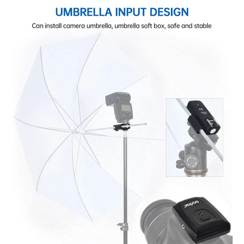 CT-16 Wireless Radio Flash Trigger Kit For Canon Nikon Pentax DSLRs with umbrella setup and flash mount