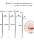 G23 Titanium Threadless Piercing Taper Kit For Nose Lip Monroe Ear Tragus Helix Stretching 14G 16G 18G sizes and use