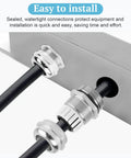 Heavy Duty Tough As Nails 1 Inch NPT Nickel Plated Copper Waterproof Cable Gland 2 Pack With Sealing Nuts Lock Rings And Gaskets Fits Cables 18 To 25 Millimeter For Outdoor Electrical Panels Industrial Equipment And Automotive Use installed on panel