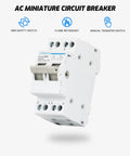 Manual Transfer Switch For Home And Generator, 110V To 240V AC Quick Switching, Dual Power Changeover, DIN Rail Mounted, High Performance, Flame Retardant Shell, Copper Contacts For Reliable Power, Simple Manual Operation, white DIN rail MCB switch