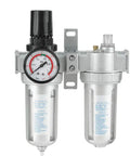 1/2-Inch Air Filter Regulator Lubricator Gauge Kit With Oil Water Separator For Compressed Air Tools, front view