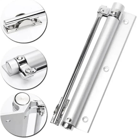 Heavy Duty Automatic Door Closer With Adjustable Aluminum Alloy Hydraulic Spring System Smooth Soft Close For Home Or Office
