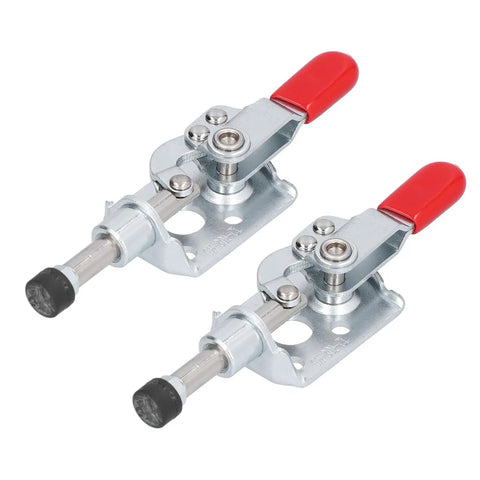 Two Push Pull Toggle Clamps 40kg Load Heavy Duty Clamp With Plastic Coated Handle For Welding Electronics Installation And Storage