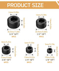 Rugged 29 Piece Pipe Plug Fitting Set Black Carbon Steel For 1/8 1/4 3/8 1/2 3/4 NPT, DIY Pro Grade Assortment.