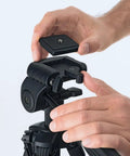 Adjusting the head of BT 150 Compact Tripod With Extendable Height For Line Lasers Point Lasers And Laser Distance Measures