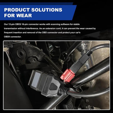 Plug And Play OBD1 To OBD2 Adapter Cable For Scan And Diagnostics OBD1 Scanner To OBD2 Converter Universal 12 Pin To 16 Pin