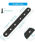 Hella Sturdy Stainless Steel Mending Plates For Furniture And Wood Metal Reinforcement, 6.1-inch flat mending plate with screw.