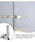 Heavy Duty Stainless Steel Self Closing Reversible Door Hinge Set 2 Pieces With Silent Hydraulic Damping Hidden Folding Design