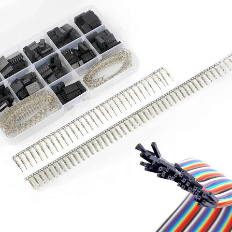 620-piece Dupont Connector Kit 2.54mm Pitch Single Row Male Headers with Crimp Pins for 3D Printer and FPV Jumper Wires