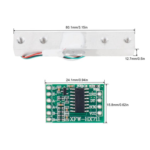 Dope 5Kg Digital Load Cell With HX711 Weighing Amplifier Module For Arduino Diy Portable Kitchen Scale Kit Pack Of 2 High Sensitivity Sensor aluminum load cell with HX711 module