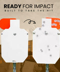 Beefy 12x20 Steel Targets For Range Practice With 3/8 Inch AR500 Plate IPSC Silhouette T Post Mount System And Reactive Hostage Paddle