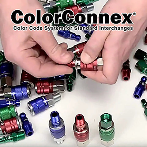Blue 14 Piece Automotive Type C Coupler and Plug Kit With One Quarter Inch NPT Fittings Color Match System