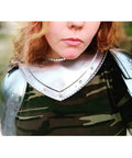 Medieval Iron Gorget And Spaulders Armor Dope Viking And Crusader Inspired Set worn for historical reenactment
