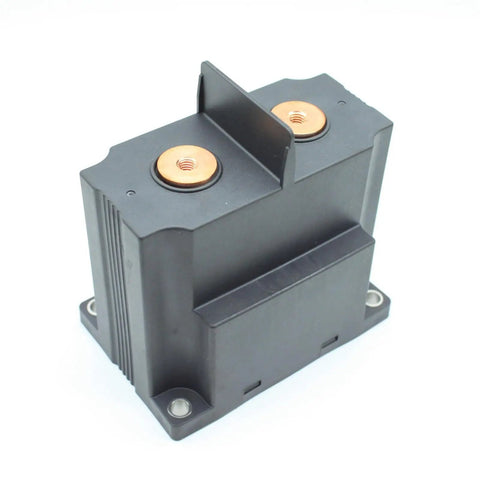 Beefy 1500V High Voltage Dc Contactor Rated At A Smooth 250 Amps With Plug And Play 12V Or 24V Coils For EV Charging Stations And Battery Energy Storage Systems, close-up view.