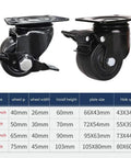 Heavy Duty Nylon Castor Wheels Industrial Silent Swivel Casters Built Like A Tank High Capacity Cart Roller Set Of Four dimensions and specifications.