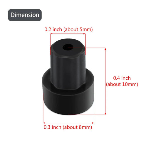 Gas Stove Rubber Feet Replacement 14 Pack Easy Install For Samsung NX58M6630SS NX58F5500SS with dimensions in inches