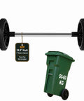 Haul Heavy Bins Like A Boss Without Breaking A Sweat Using This Tough Trash Wheel Replacement Kit Featuring Seven Inch Rubber Garbage Tires 18.8 Hollow Shaft And Quick Axle Swap For Smooth Outdoor Cart Mobility with 7-inch rubber wheels and 18.8-inch shaft.