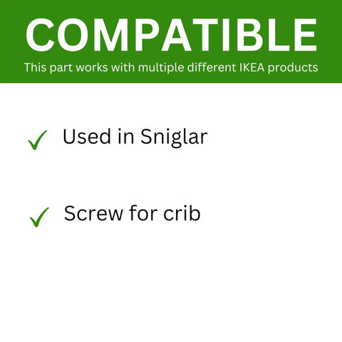 Image showing compatibility details for Certified Top Tier Long Screws For Furniture Assembly And Home Repairs Offering Exact Match Replacement For Ikea 123756 Pack Of 8.