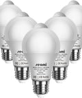 Indoor Motion Sensor Light Bulb A19 E26 13W Equal To 100W Daylight 5800K Dusk To Dawn Security Night Light With PIR Motion Detector No Fuss Auto On When Motion Is Detected Easy Install 5 Pack, front view