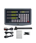 High Resolution Digital Readout For Milling Lathe And EDM Machines With RS232 Display DRO Linear Scale Encoder 0.1um To 10um Readout TTL And EIA 442 Signal Support For Precise Turning Grinding And Wire Cut EDM, shown with cables and accessories